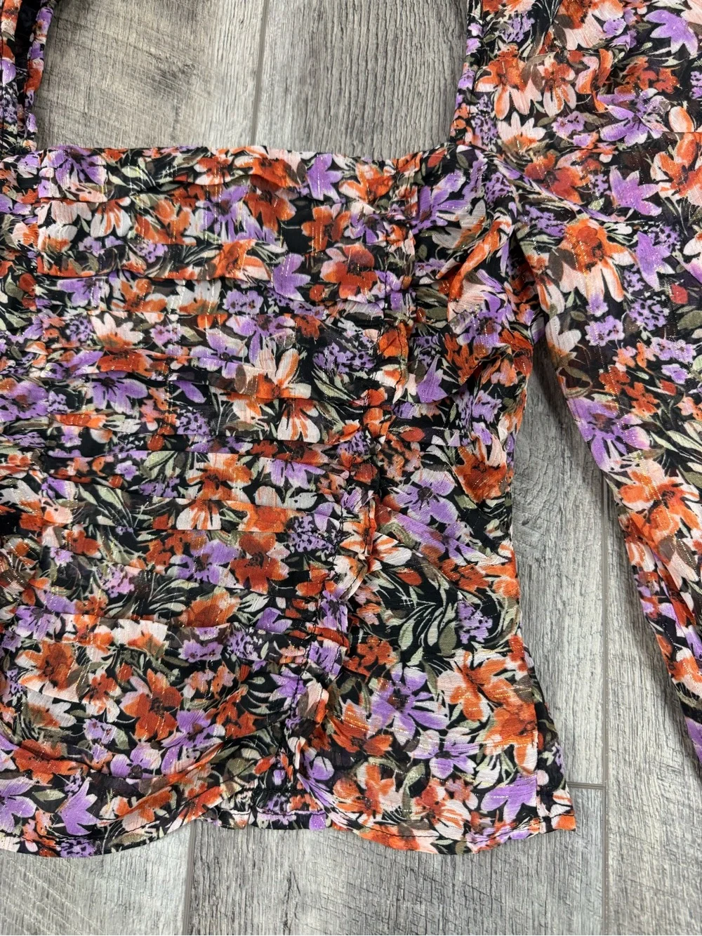 ASTR Black Floral Blouse‎